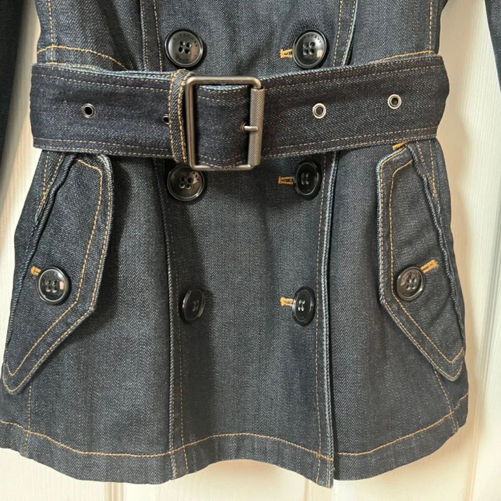 Burberry Brit Short Denim Trench Coat - Picture 5 of 10